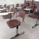 نیمکت اموزشی چهارنفره، کفی و پشتی متال و بدون جاکتابی و پایه ابکاری
